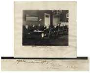 Woodrow Wilson Cabinet Photo, Signed by All 11 Men Including Wilson -- From Early in Wilsons First Term -- Measures 17.5 x 15.75 -- With JSA COA